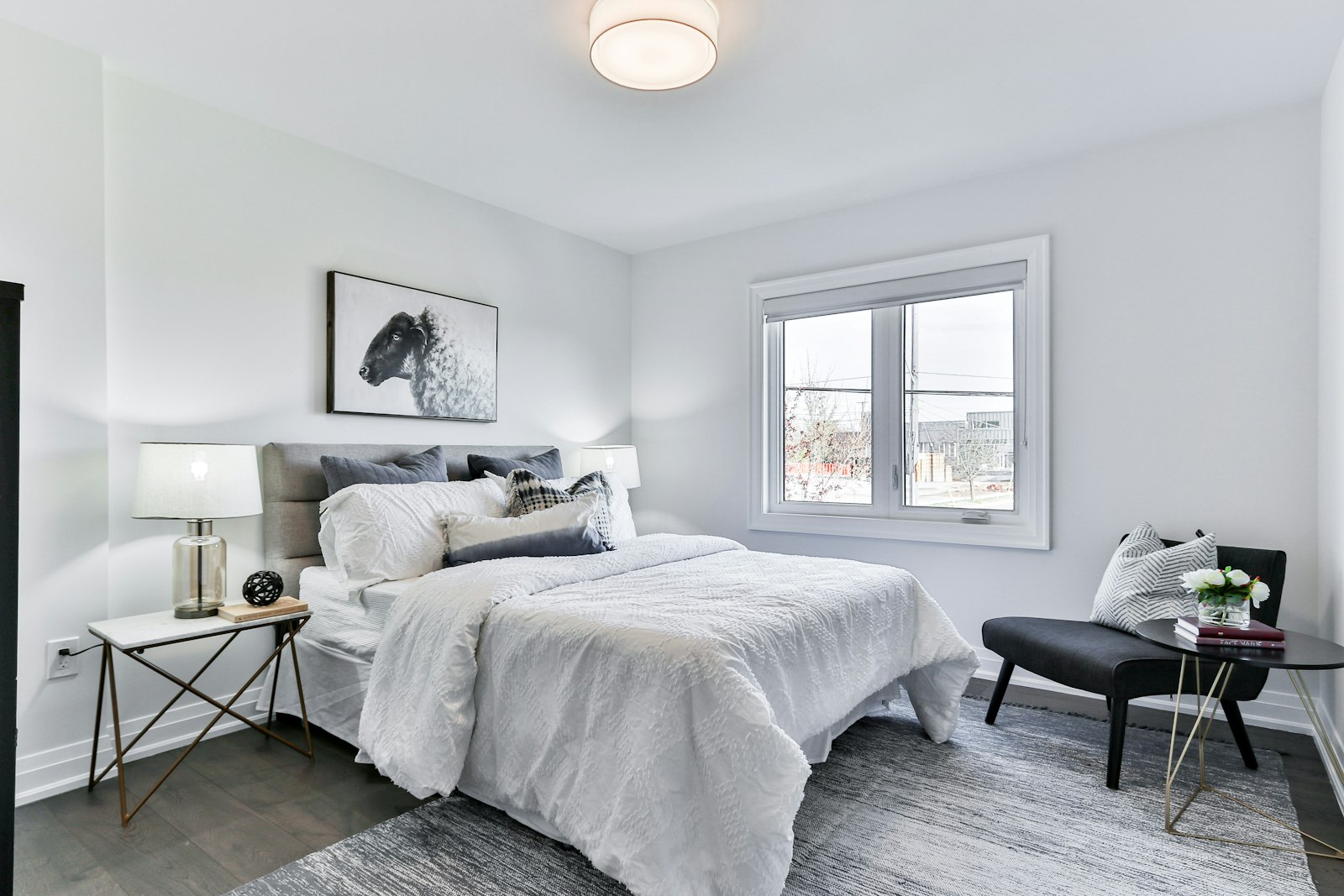 Aesthetic move-in day unpacking in a Summerlin bedroom by Lifelystyle concierge